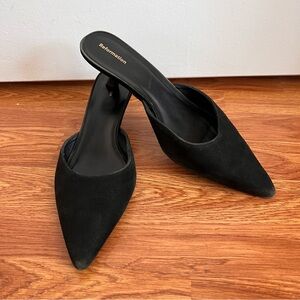 REFORMATION Black Wilda Kitten Mule Size 10
